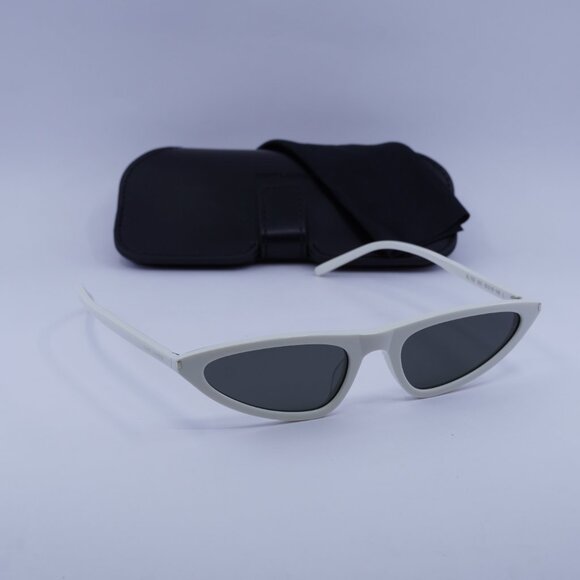 Saint Laurent SL703 003 Cat Eye Sunglasses - Ivory/Grey - Picture 5 of 9